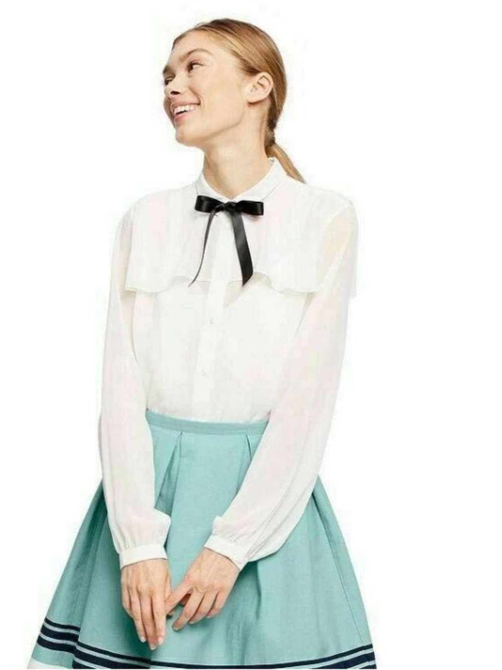 JASON WU for‎ TARGET NWOT Collared Ribbon Detail Blouse